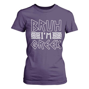 Proud Greece T Shirt For Women Bruh I'm Greek TS09 Purple Print Your Wear