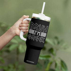 Proud Greece Tumbler With Handle Bruh I'm Greek TS09 Print Your Wear