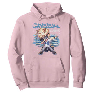 Funny Greek Boy Hoodie Greek And Proud Dabbing TS09 Light Pink Print Your Wear