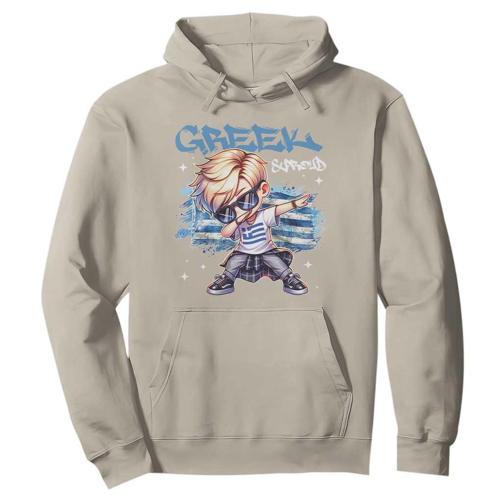 Funny Greek Boy Hoodie Greek And Proud Dabbing TS09 Sand Print Your Wear