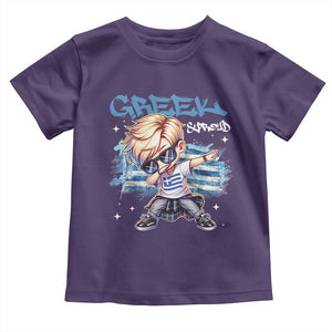 Funny Greek Boy Toddler T Shirt Greek And Proud Dabbing TS09 Purple Print Your Wear