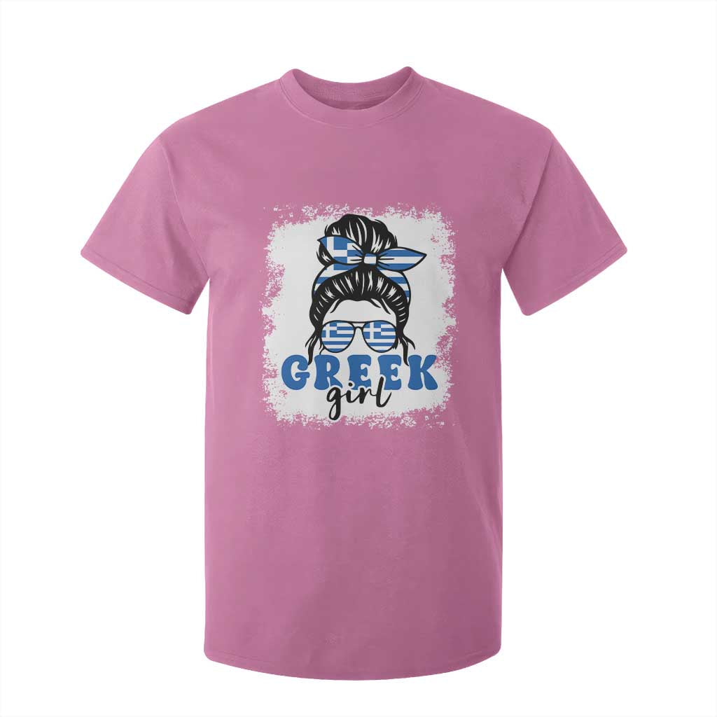 Greek Girl Pride T Shirt For Kid Proud Greece Messy Bun Girl TS09 Azalea Print Your Wear