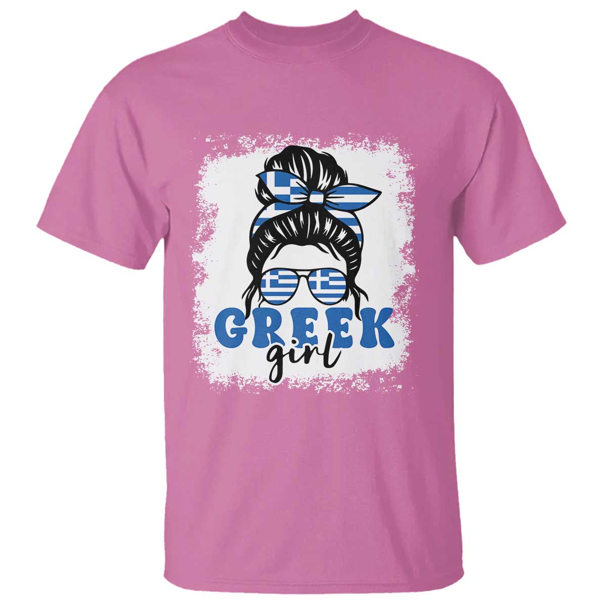 Greek Girl Pride T Shirt Proud Greece Messy Bun Girl TS09 Azalea Print Your Wear