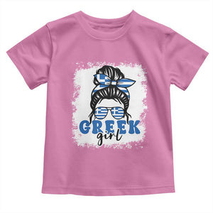 Greek Girl Pride Toddler T Shirt Proud Greece Messy Bun Girl TS09 Azalea Print Your Wear