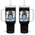 Greek Girl Pride Tumbler With Handle Proud Greece Messy Bun Girl TS09 One Size: 40 oz Black Print Your Wear