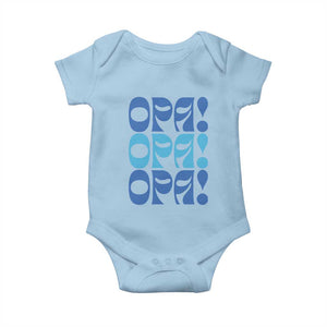 Greek Oops Opa Baby Onesie TS09 Light Blue Print Your Wear