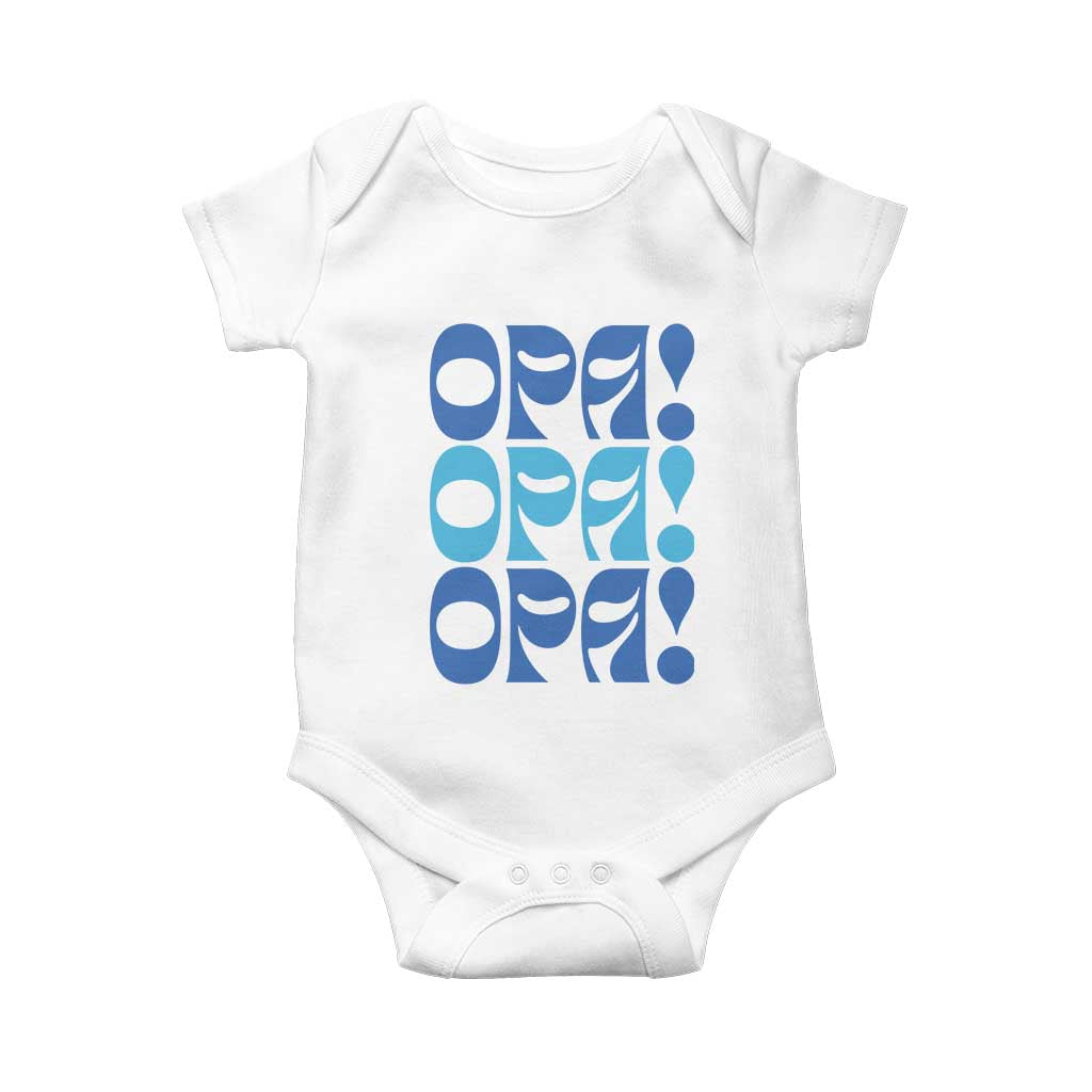 Greek Oops Opa Baby Onesie TS09 White Print Your Wear