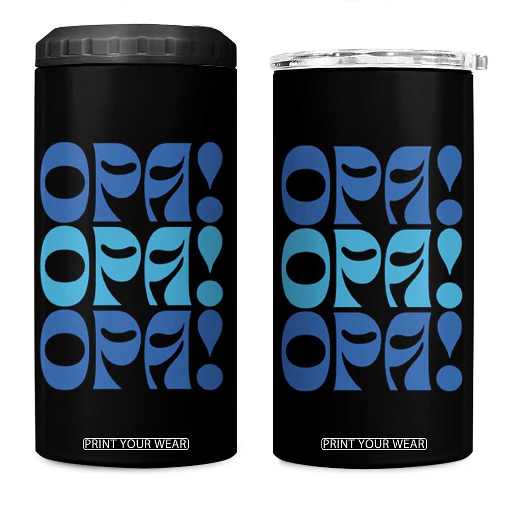 Greek Oops Opa 4 in 1 Can Cooler Tumbler TS09 One Size: 16 oz Black Print Your Wear