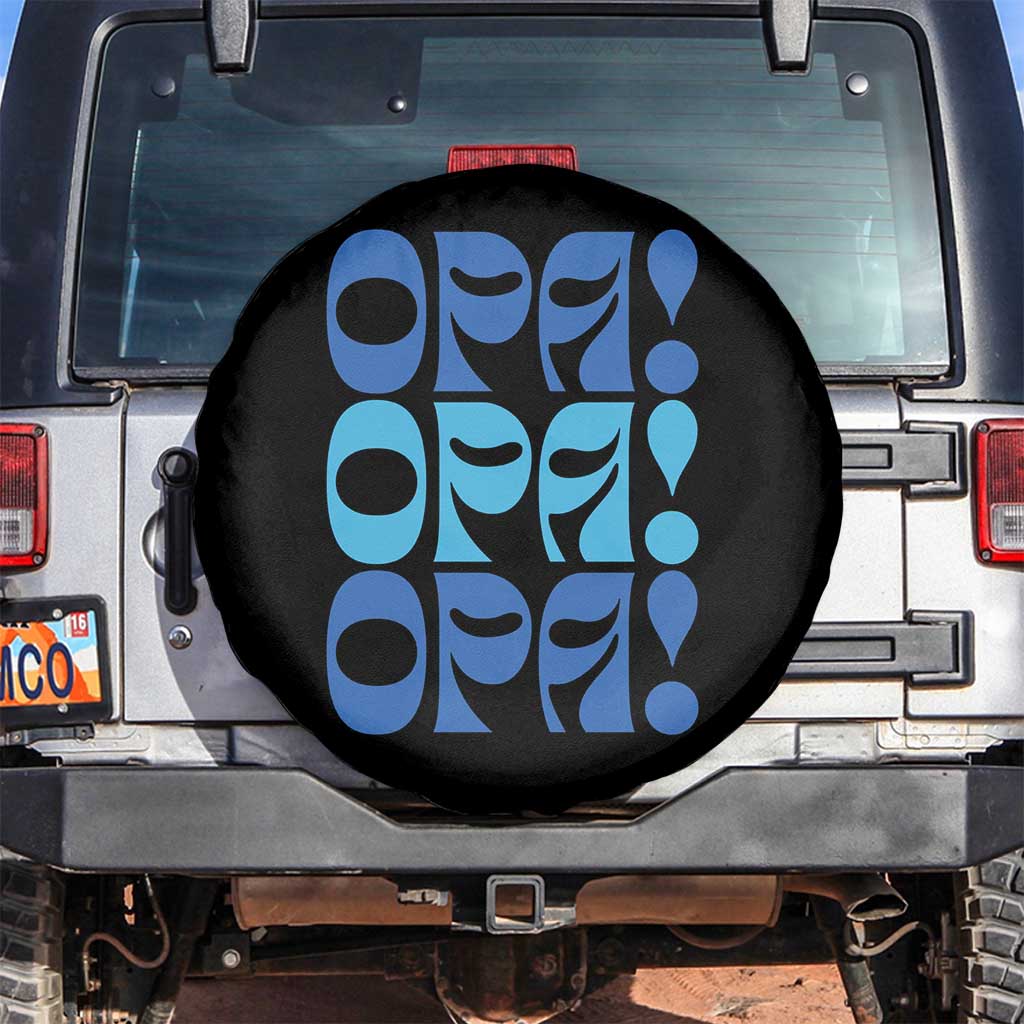Greek Oops Opa Spare Tire Cover TS09 No hole Black Print Your Wear
