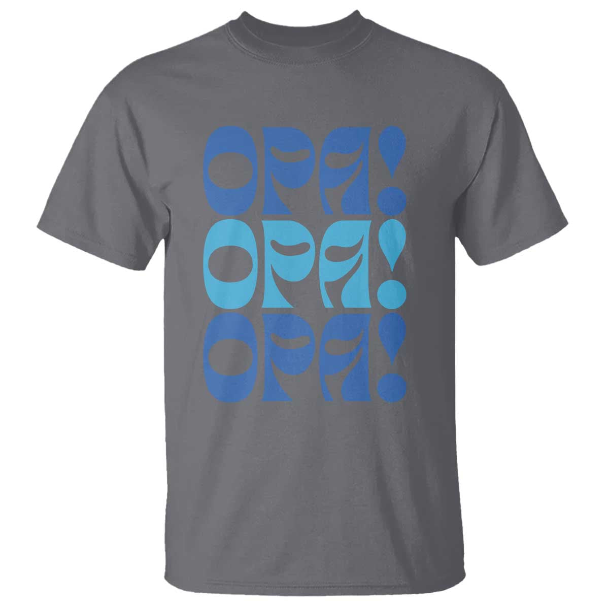 Greek Oops Opa T Shirt TS09 Charcoal Print Your Wear