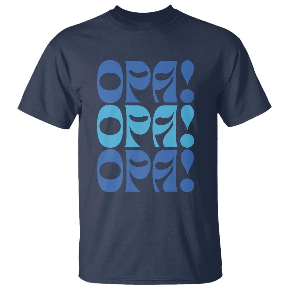 Greek Oops Opa T Shirt TS09 Navy Print Your Wear