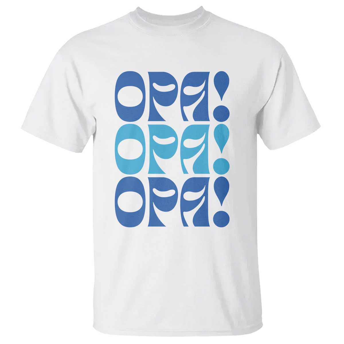 Greek Oops Opa T Shirt TS09 White Print Your Wear