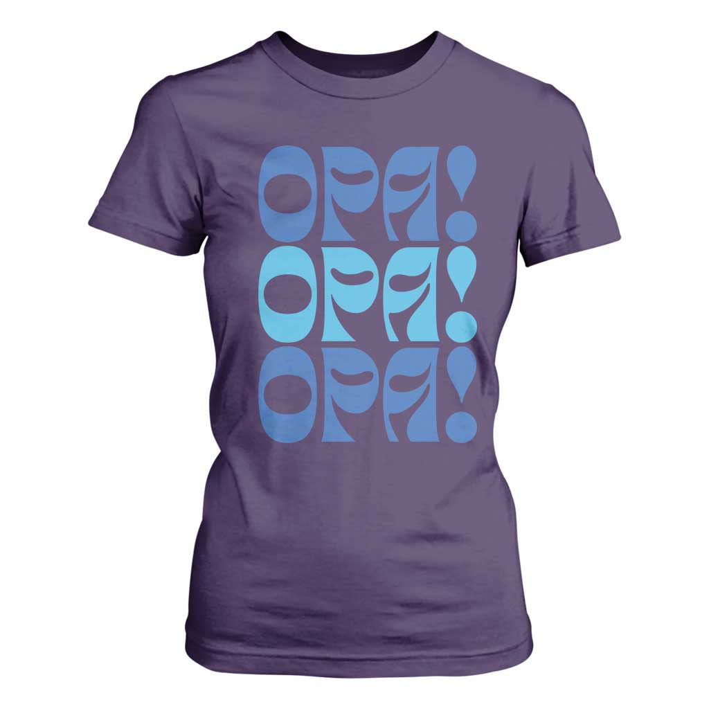 Greek Oops Opa T Shirt For Women TS09 Purple Print Your Wear