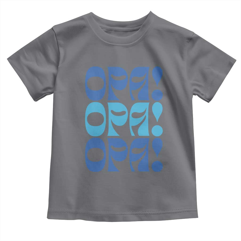 Greek Oops Opa Toddler T Shirt TS09 Charcoal Print Your Wear