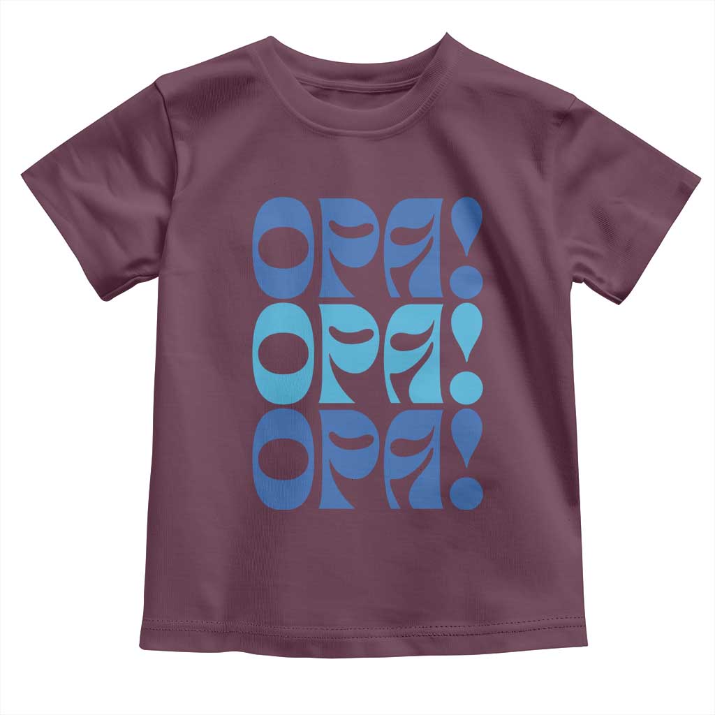 Greek Oops Opa Toddler T Shirt TS09 Maroon Print Your Wear