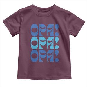 Greek Oops Opa Toddler T Shirt TS09 Maroon Print Your Wear