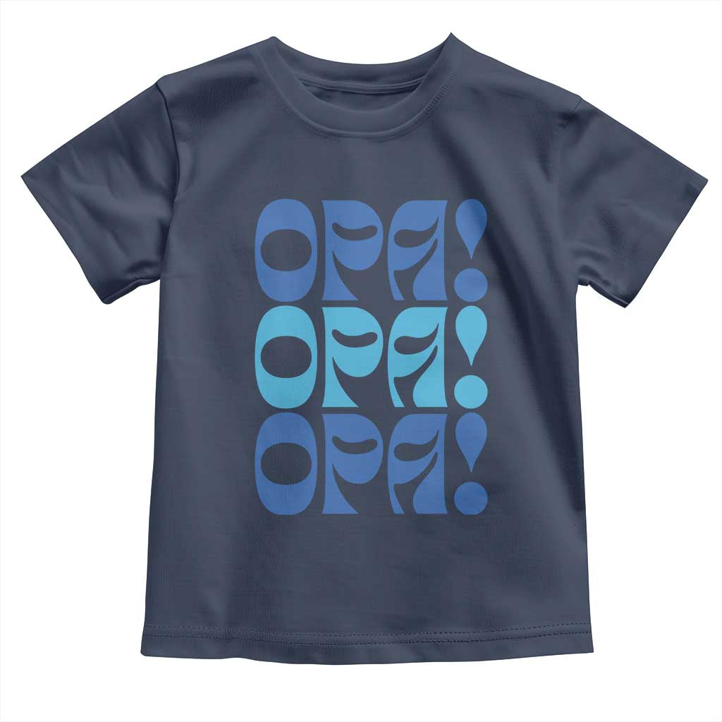 Greek Oops Opa Toddler T Shirt TS09 Navy Print Your Wear