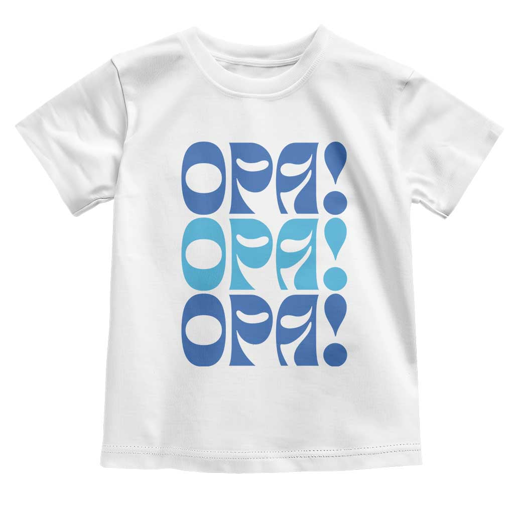Greek Oops Opa Toddler T Shirt TS09 White Print Your Wear