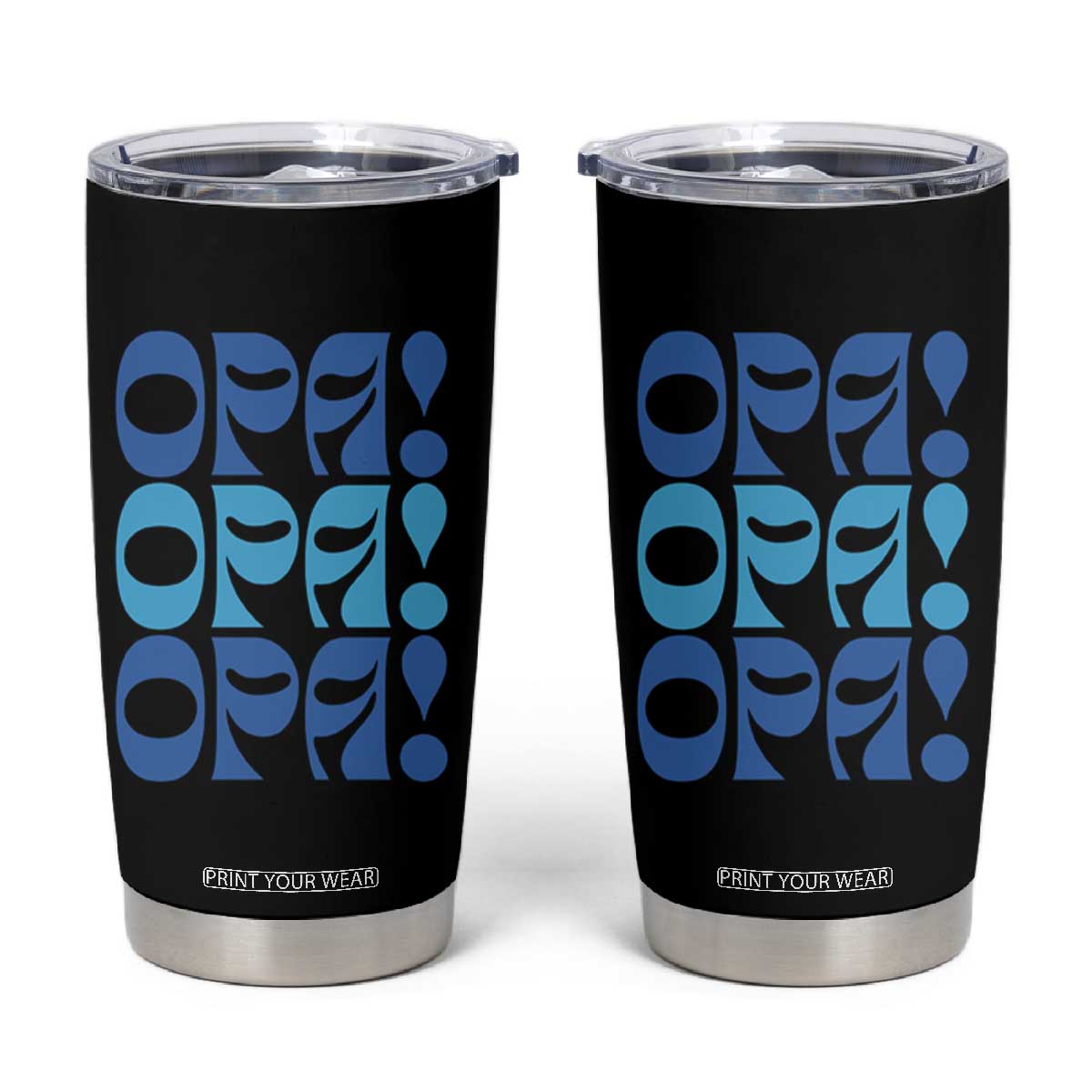 Greek Oops Opa Tumbler Cup TS09 Black Print Your Wear