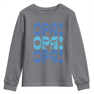 Greek Oops Opa Youth Sweatshirt TS09 Charcoal Print Your Wear