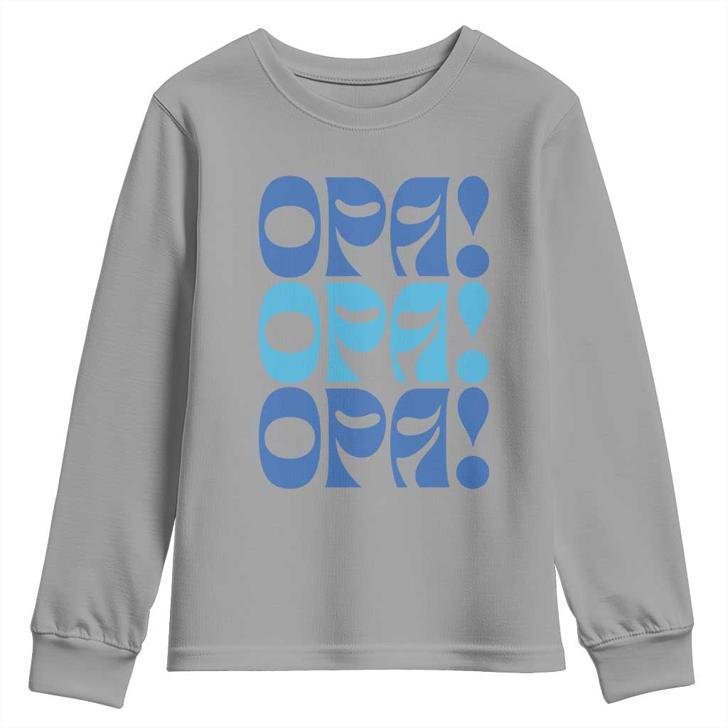 Greek Oops Opa Youth Sweatshirt TS09 Sport Gray Print Your Wear