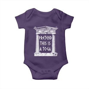 Greek Pride Baby Onesie Pretend This Is A Toga Party TS09 Purple Print Your Wear