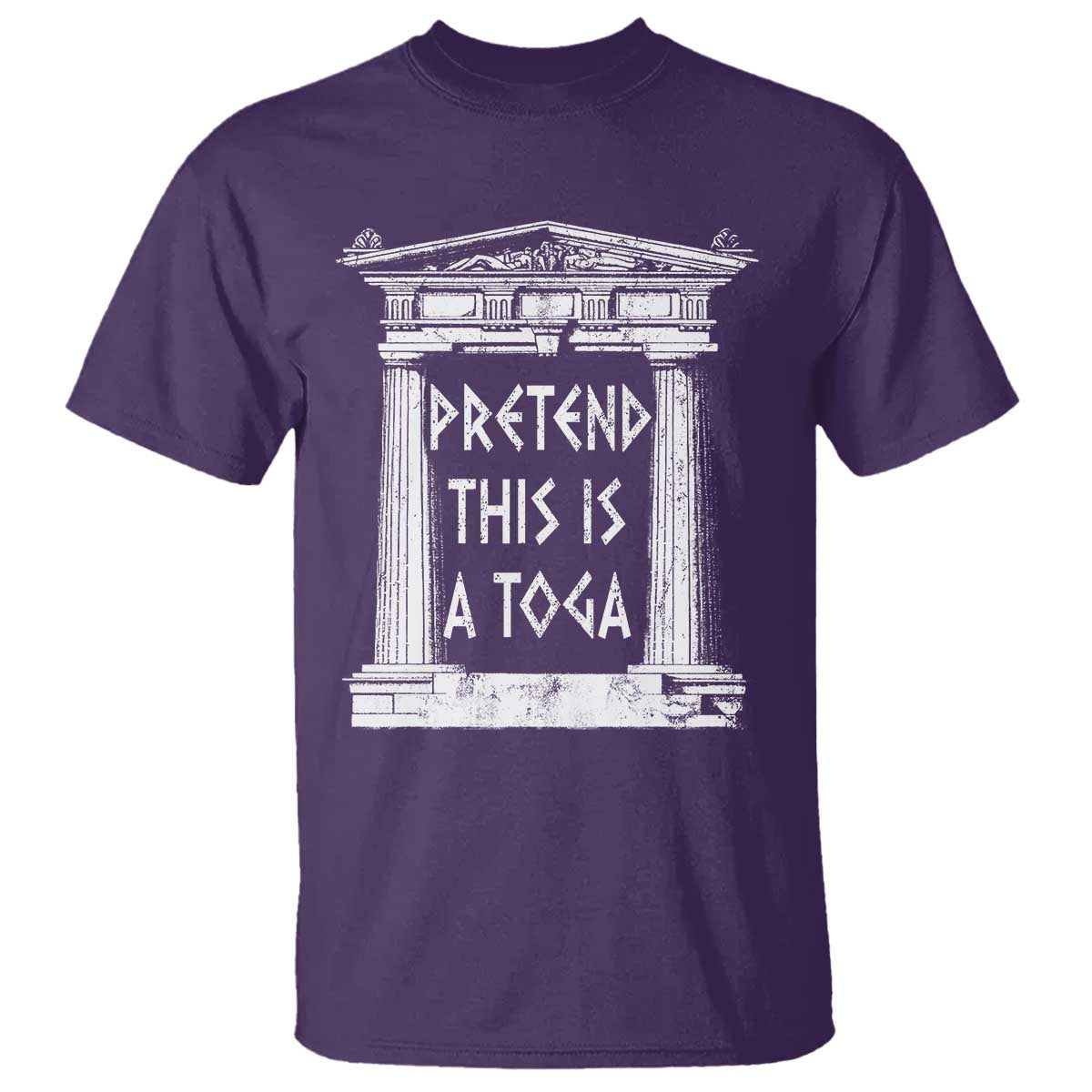 Greek Pride T Shirt Pretend This Is A Toga Party TS09 Purple Print Your Wear