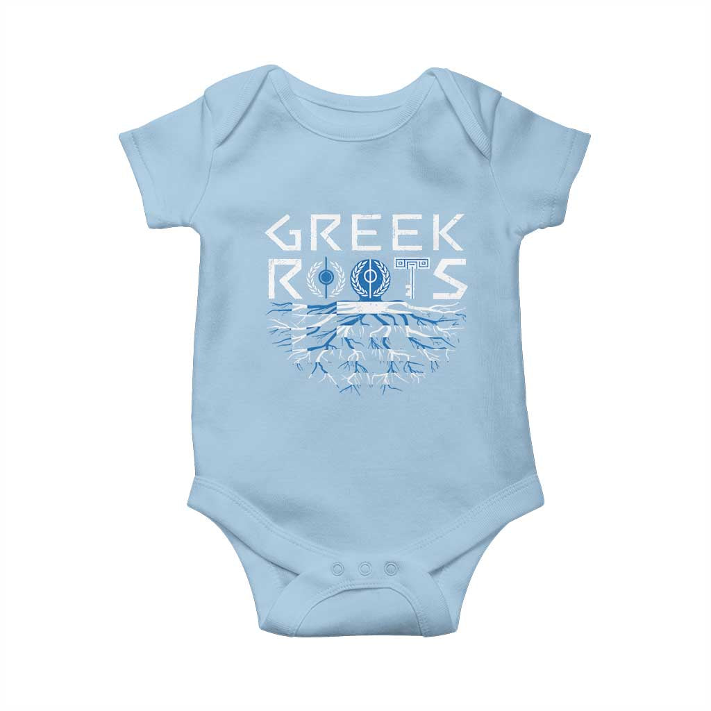 Greek Roots Pride Baby Onesie TS09 Light Blue Print Your Wear