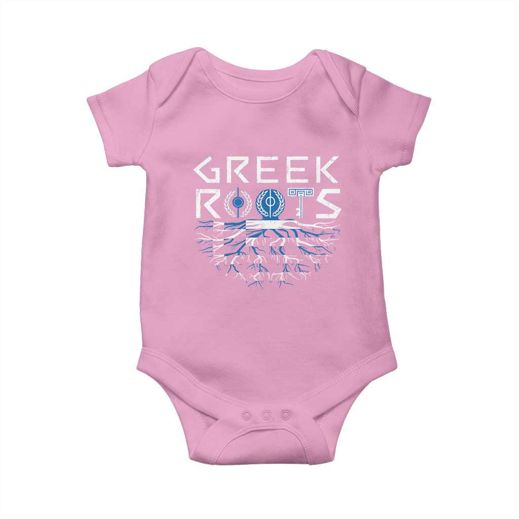 Greek Roots Pride Baby Onesie TS09 Light Pink Print Your Wear