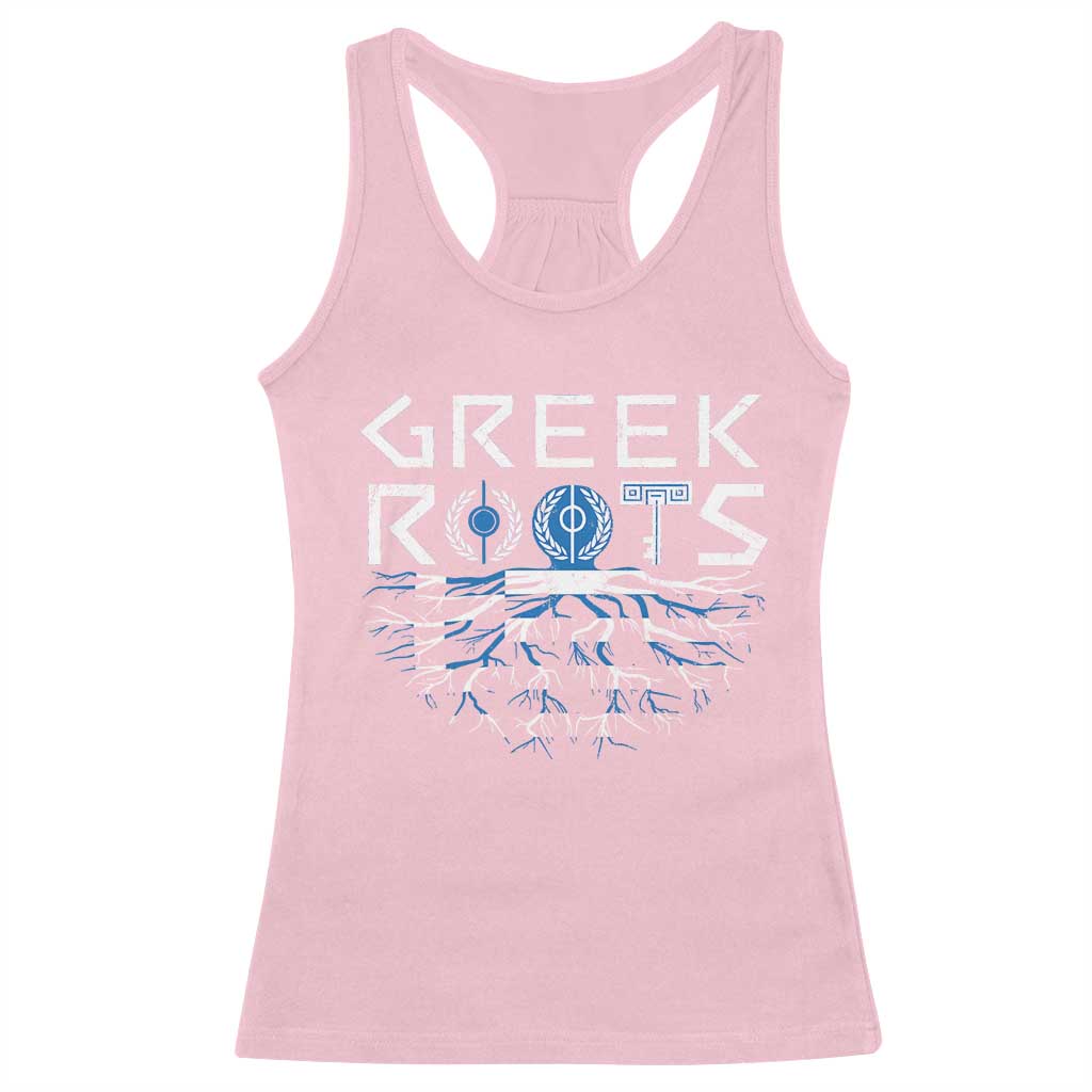 Greek Roots Pride Racerback Tank Top TS09 Light Pink Print Your Wear