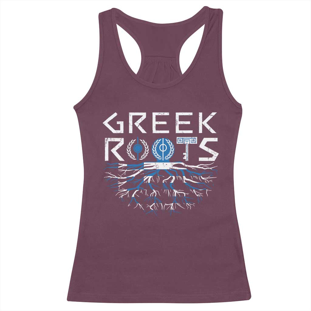 Greek Roots Pride Racerback Tank Top TS09 Maroon Print Your Wear
