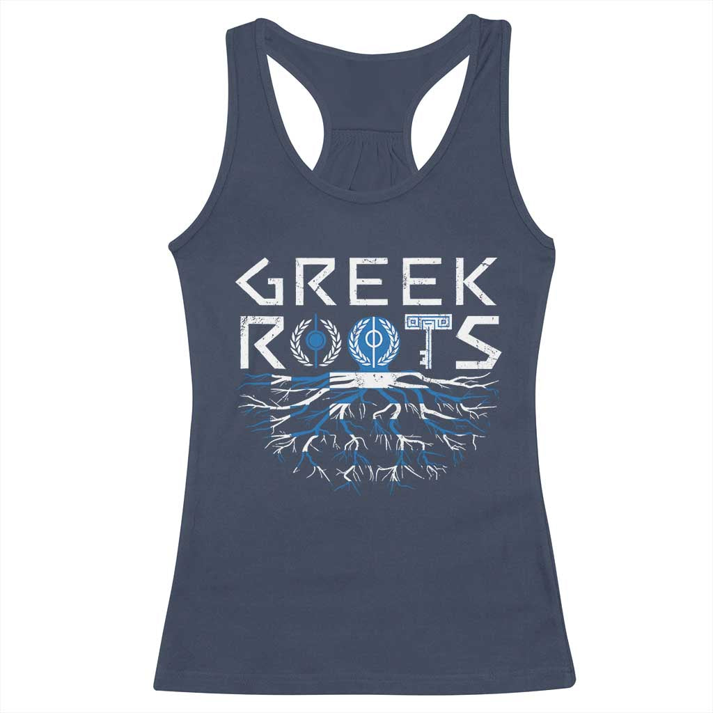 Greek Roots Pride Racerback Tank Top TS09 Navy Print Your Wear