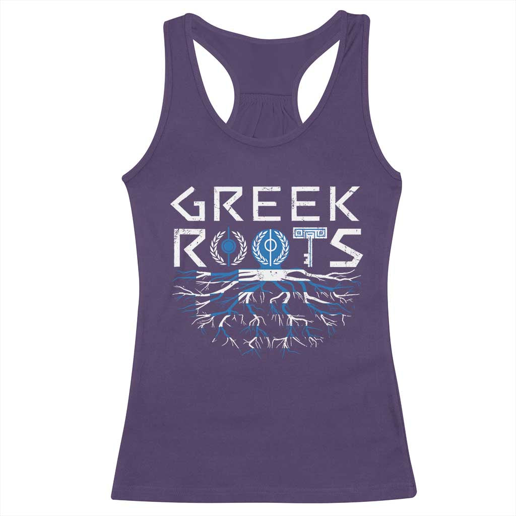Greek Roots Pride Racerback Tank Top TS09 Purple Print Your Wear