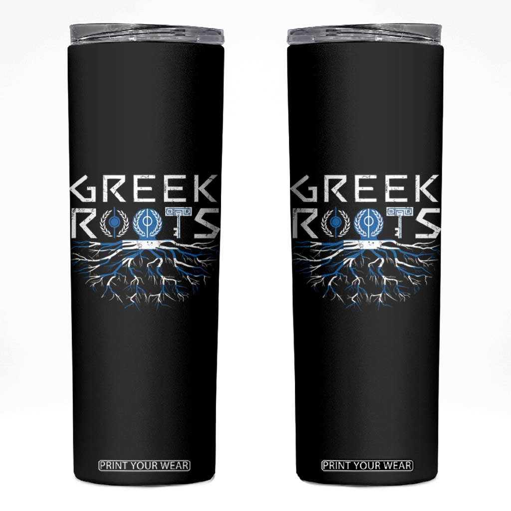 Greek Roots Pride Skinny Tumbler TS09 Black Print Your Wear