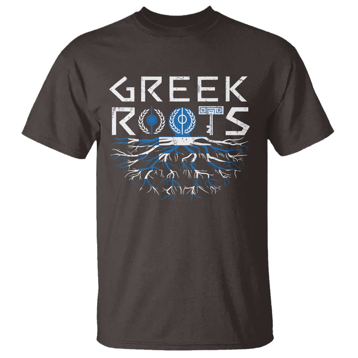 Greek Roots Pride T Shirt TS09 Dark Chocolate Print Your Wear