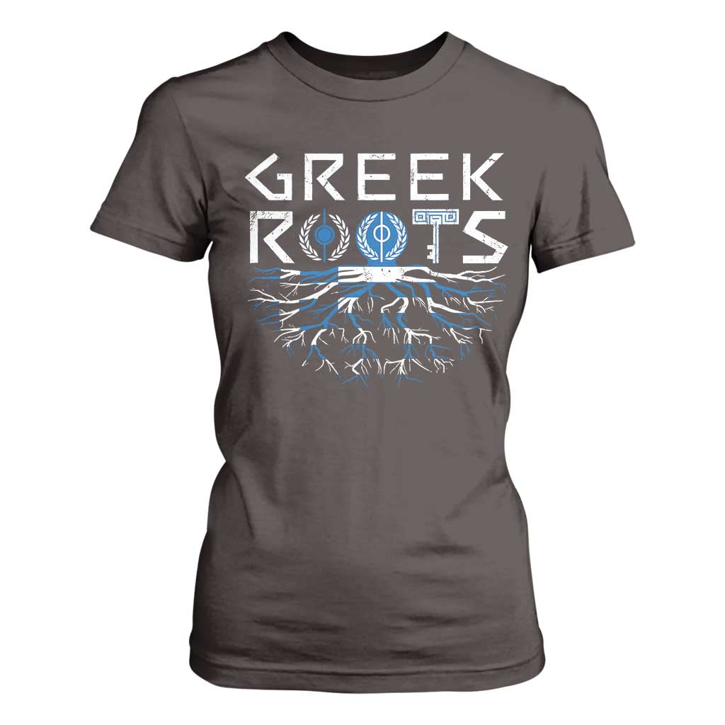 Greek Roots Pride T Shirt For Women TS09 Dark Chocolate Print Your Wear