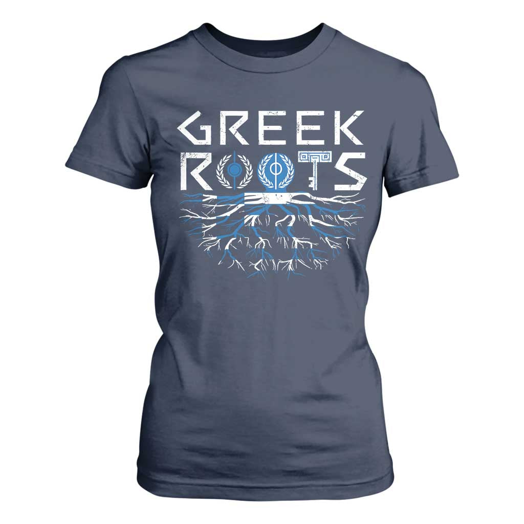 Greek Roots Pride T Shirt For Women TS09 Navy Print Your Wear