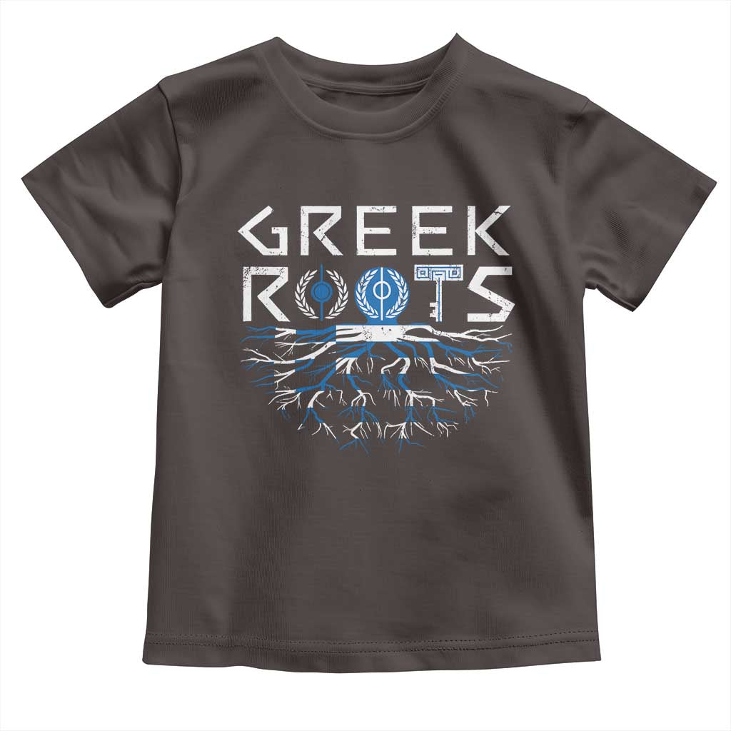 Greek Roots Pride Toddler T Shirt TS09 Dark Chocolate Print Your Wear