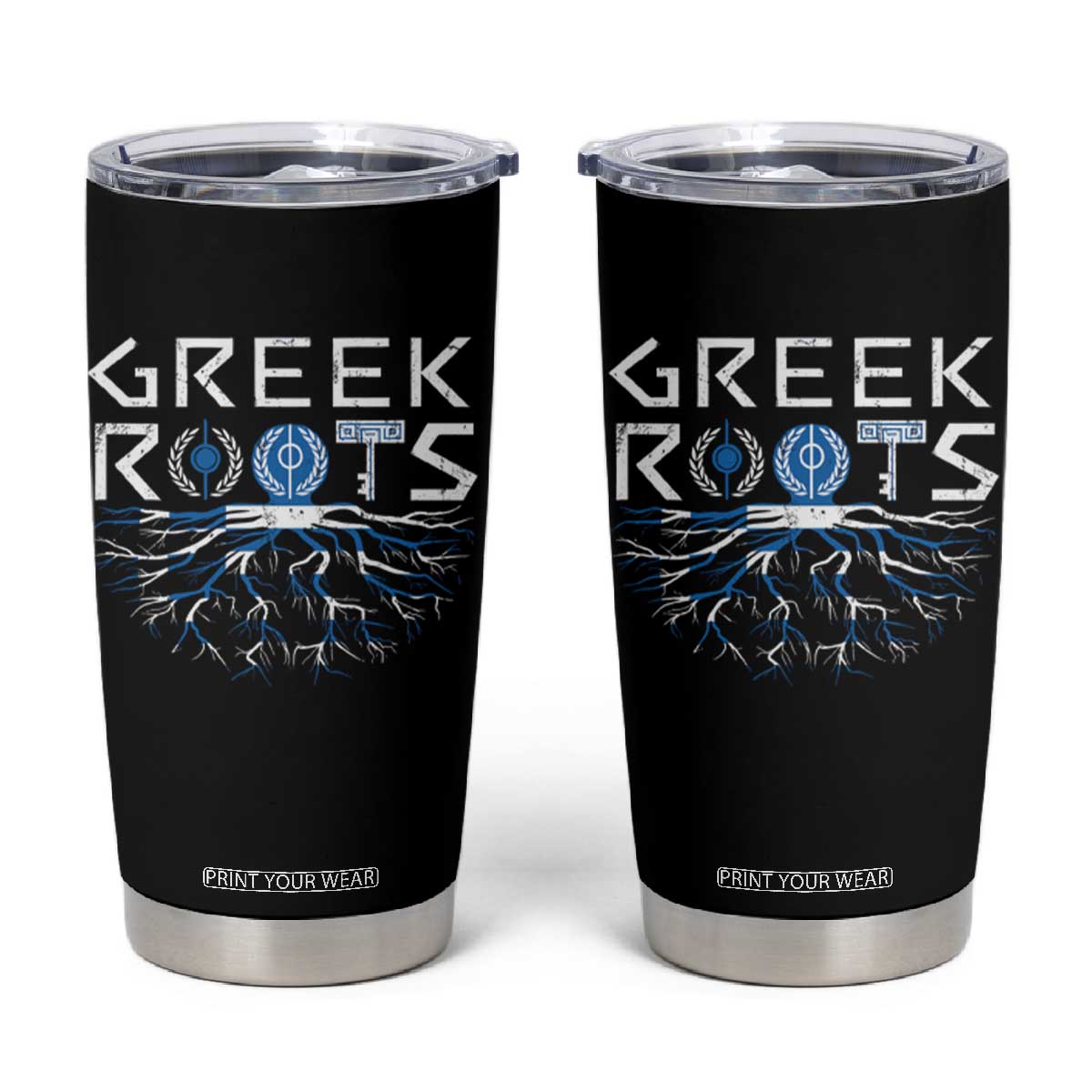 Greek Roots Pride Tumbler Cup TS09 Black Print Your Wear