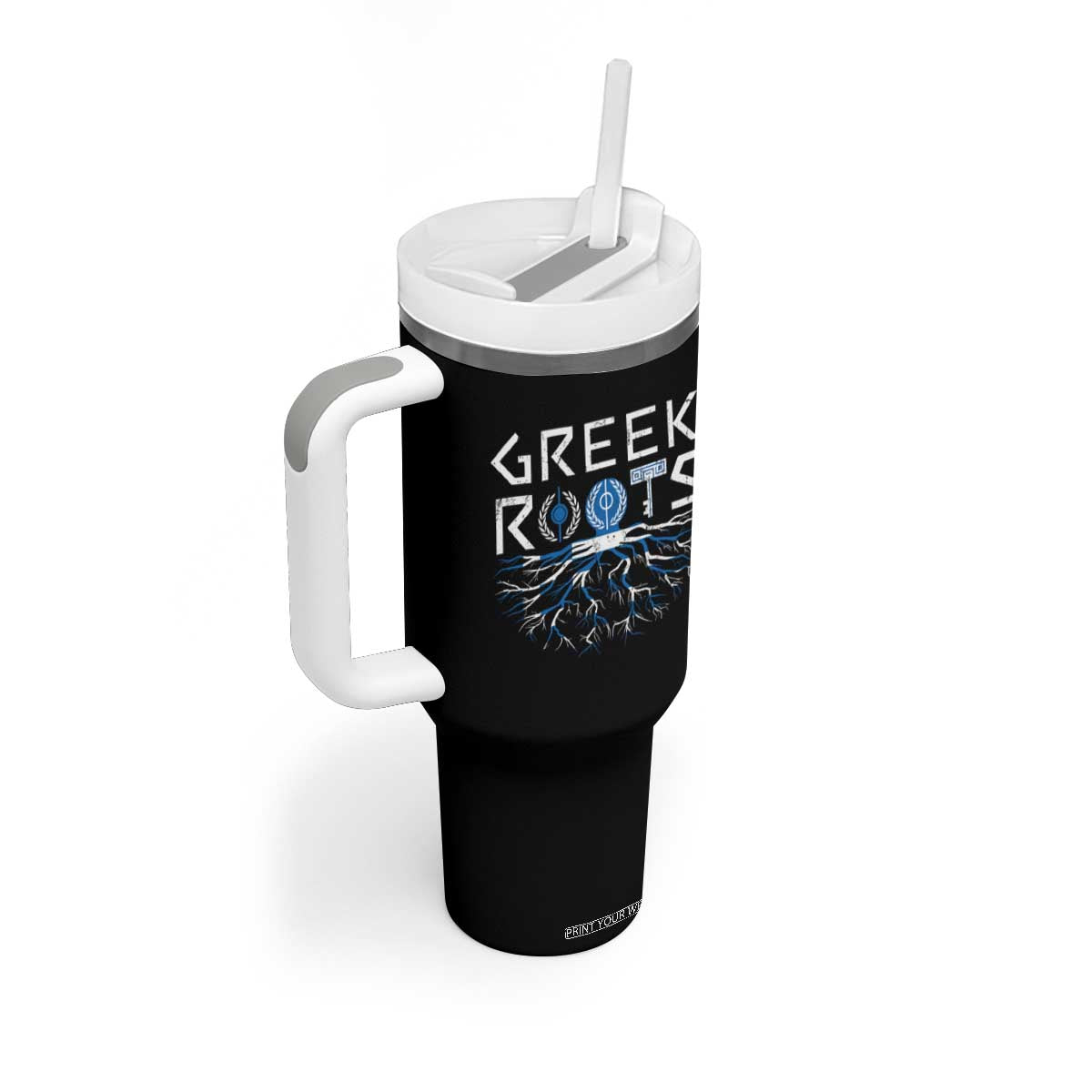 Greek Roots Pride Tumbler With Handle TS09 Print Your Wear