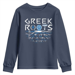 Greek Roots Pride Youth Sweatshirt TS09 Navy Print Your Wear
