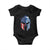 Greek American Pride Baby Onesie Greece Spartan Helmet TS09 Black Print Your Wear