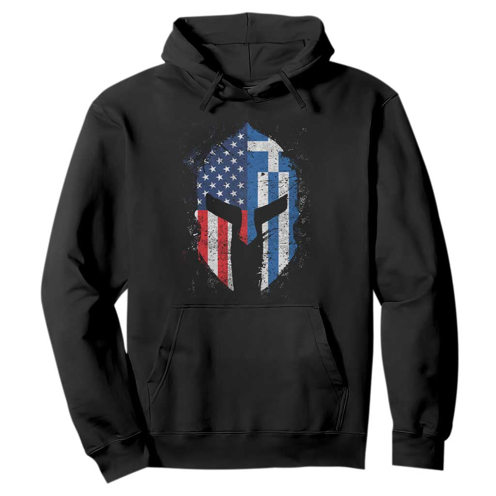 Greek American Pride Hoodie Greece Spartan Helmet TS09 Black Print Your Wear