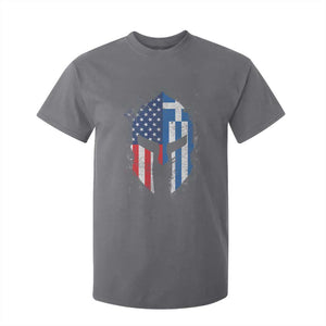 Greek American Pride T Shirt For Kid Greece Spartan Helmet TS09 Charcoal Print Your Wear