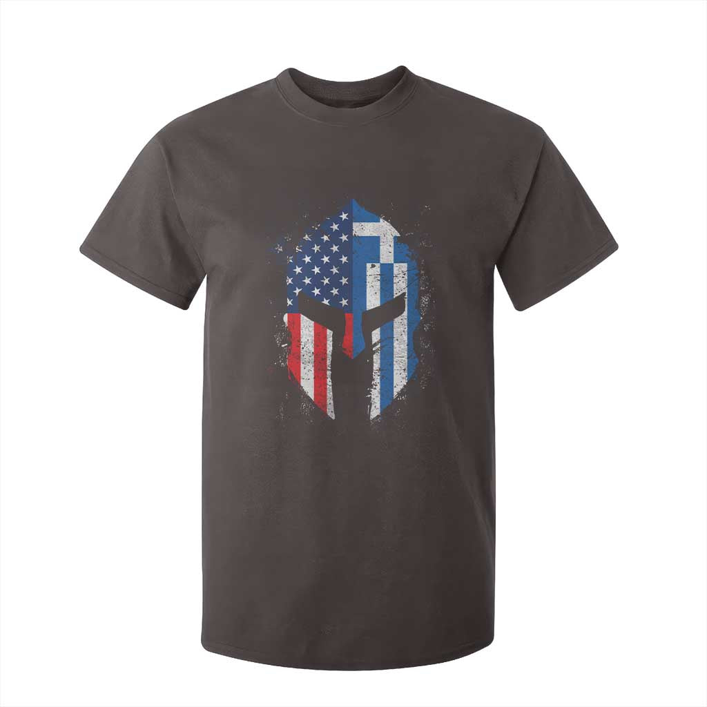 Greek American Pride T Shirt For Kid Greece Spartan Helmet TS09 Dark Chocolate Print Your Wear
