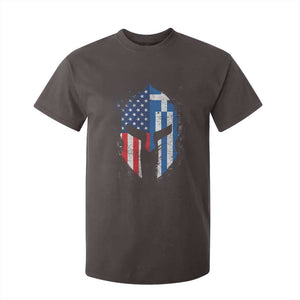 Greek American Pride T Shirt For Kid Greece Spartan Helmet TS09 Dark Chocolate Print Your Wear