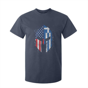 Greek American Pride T Shirt For Kid Greece Spartan Helmet TS09 Navy Print Your Wear