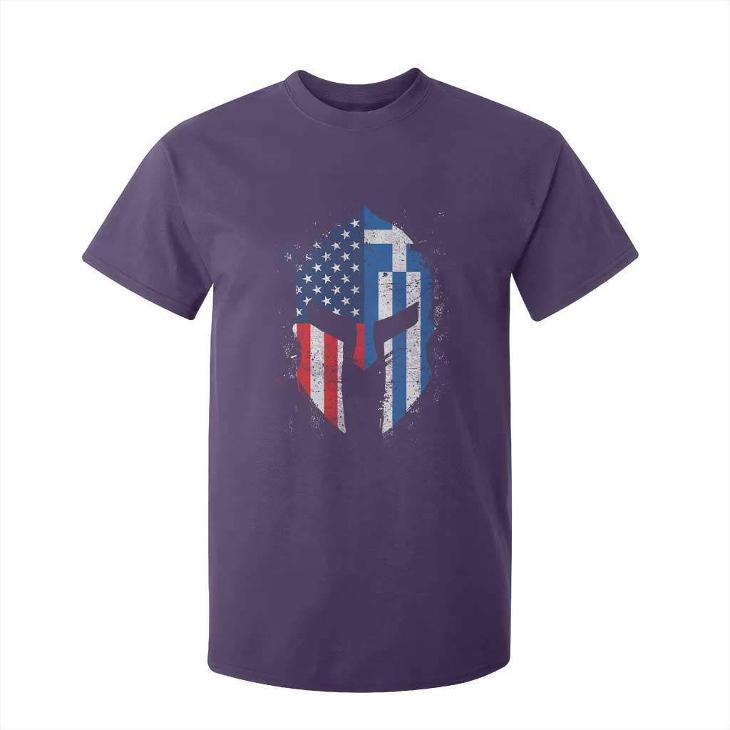 Greek American Pride T Shirt For Kid Greece Spartan Helmet TS09 Purple Print Your Wear