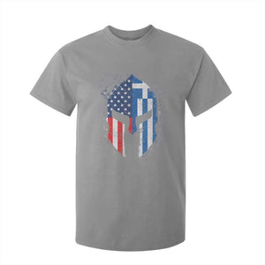 Greek American Pride T Shirt For Kid Greece Spartan Helmet TS09 Sport Gray Print Your Wear