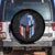 Greek American Pride Spare Tire Cover Greece Spartan Helmet TS09 No hole Black Print Your Wear